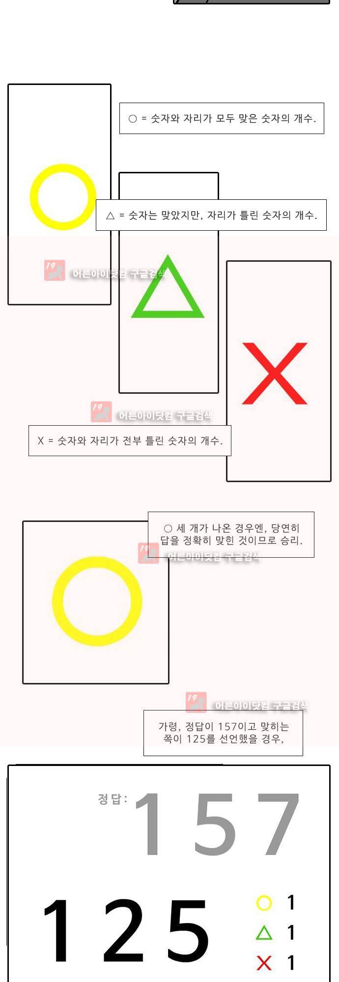 락 시저 페이퍼러 126화 - 실전 숫자 야구게임 (1) 2