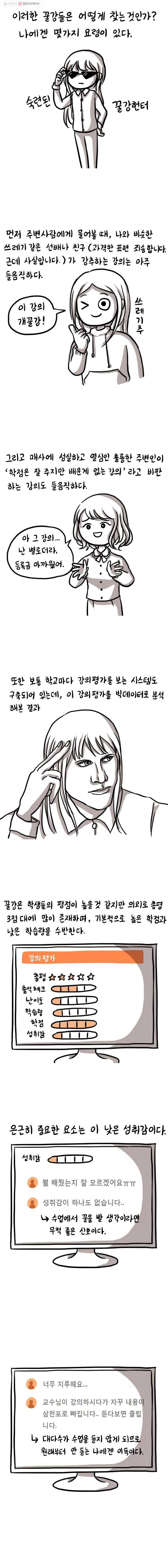 쓰레기 머학생 76화 꿀강 찾는 만화 2