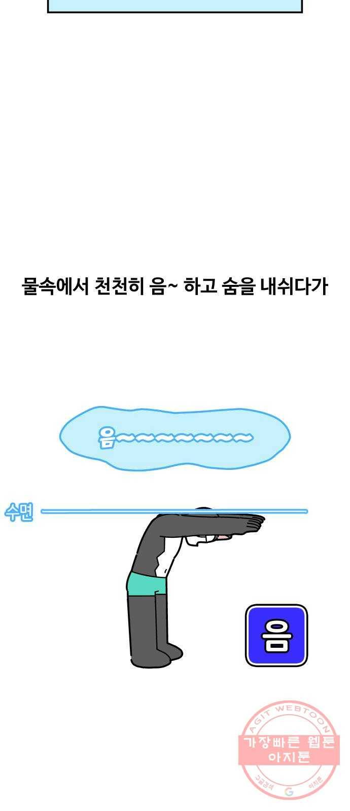 수영만화일기 32화 자유형 호흡 4