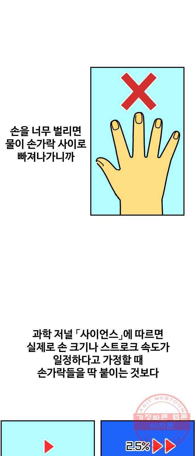 수영만화일기 56화 글라이딩과 스트로크 그리고 물 잡기下 26