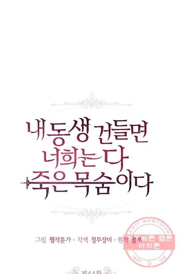 내 동생 건들면 너희는 다 죽은 목숨이다 44화 1