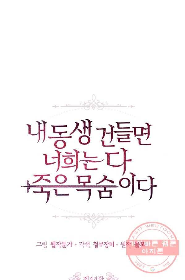 내 동생 건들면 너희는 다 죽은 목숨이다 44화 10