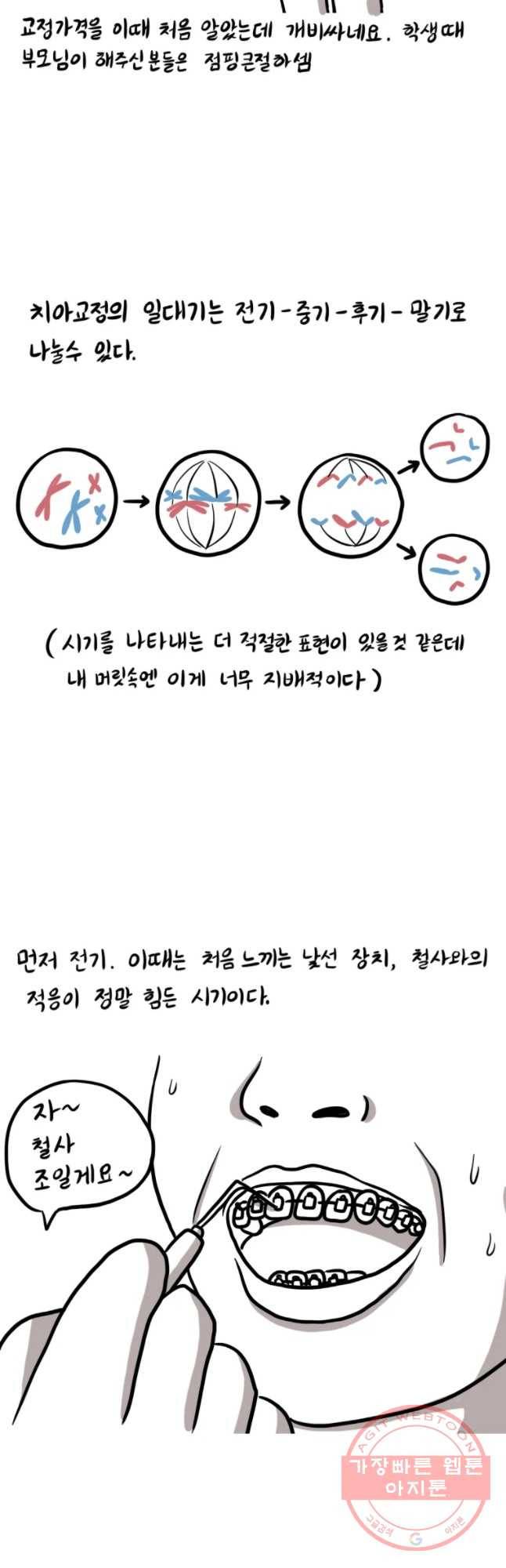 쓰레기 머학생 141화 치아교정 일대기 4