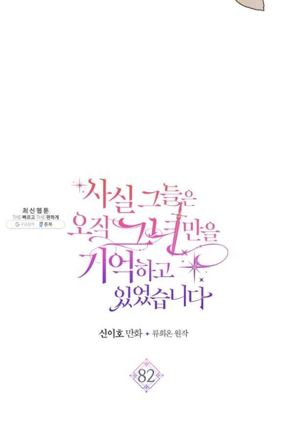 사실, 그들은 오직 그녀만을 기억하고 있었습니다 82화 4