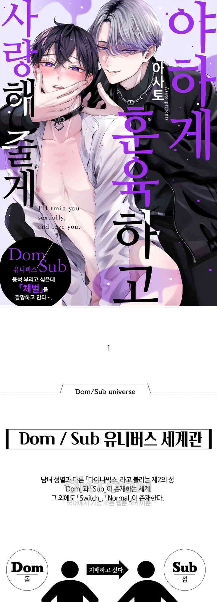 야하게 훈육하고 사랑해 줄게 -Dom／Sub 유니버스- 1화 1