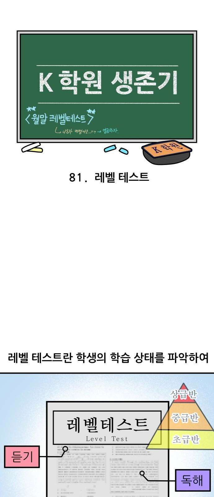 K학원 생존기 81화 - 레벨테스트 4