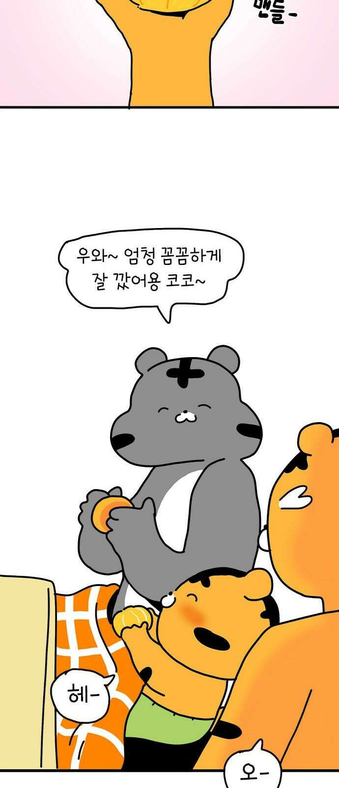 소심한 호랭이 코코 37화 귤껍질 아트 10